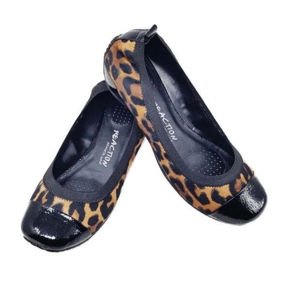 Kenneth Cole Reaction Blink Wink Driving Moc Flats Womens 8.5 M Leopard Print - Picture 2 of 16